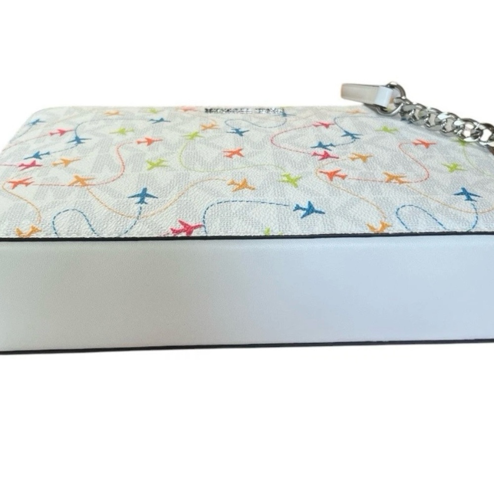 Michael Kors White Multicolor Jet Set Crossbody Bag - NWT - Picture 4 of 5